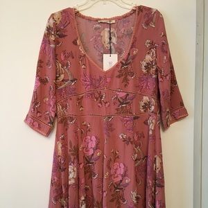 Spell Blush Rosa 90s Dress NWT